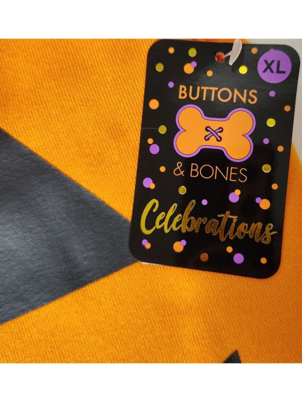 Buttons and Bones Dog Size XL Halloween Fleece Hoodie With Pumpkin Face Costume - Picture 3 of 5